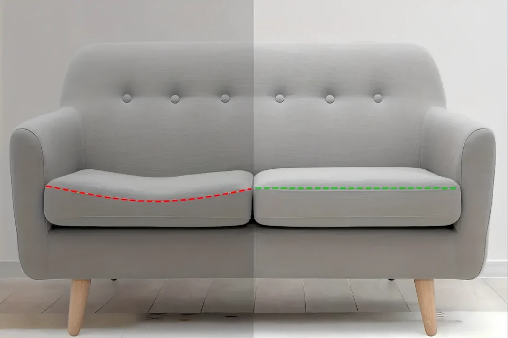 reparar sofa hundido